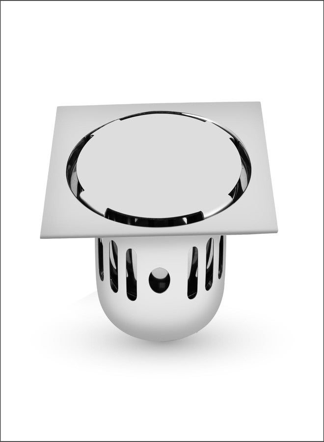 SANJAY CHILLY مصيدة صراصير مربعة الشكل من سانجاي تشيلي، مقاس 6×6 بوصة، مصنوعة من الفولاذ المقاوم للصدأ 304 | شبكة تصريف أرضية بلمسة نهائية لامعة للمنزل والمطبخ - Image 1